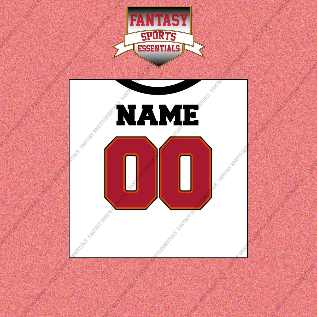 Tampa Bay Buccaneers Personalized Current Away Jersey Wall Art Prints