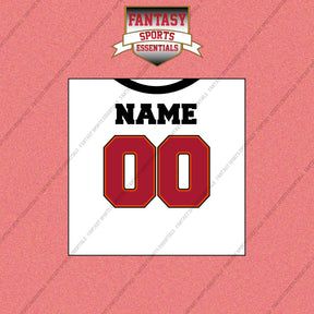 Tampa Bay Buccaneers Personalized Current Away Jersey Wall Art Prints