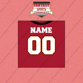 Tampa Bay Buccaneers Personalized Current Home Jersey Wall Art Prints