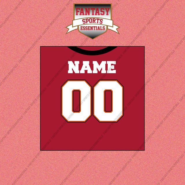 Tampa Bay Buccaneers Personalized Current Home Jersey Wall Art Prints