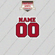 Tampa Bay Buccaneers Personalized Current Name and Number Glossy Stickers