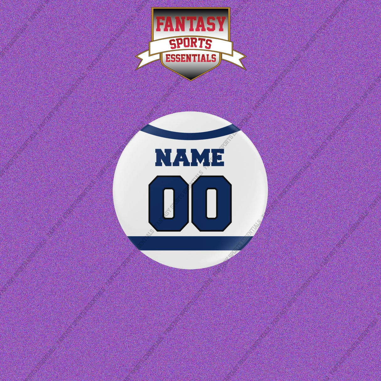 Tampa Bay Lightning Personalized Current Away Jersey Buttons