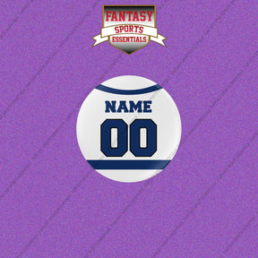 Tampa Bay Lightning Personalized Current Away Jersey Buttons