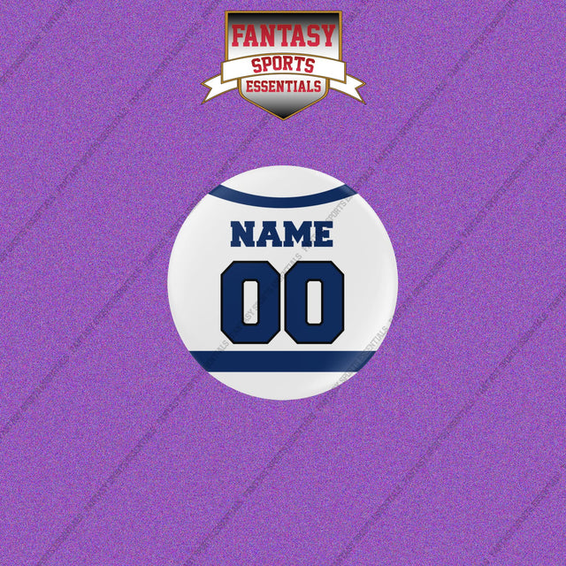 Tampa Bay Lightning Personalized Current Away Jersey Buttons