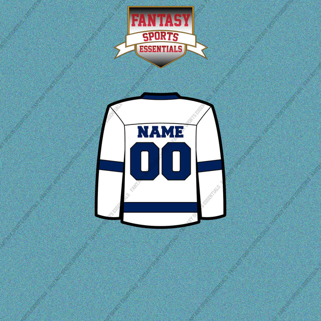 Tampa Bay Lightning Personalized Current Away Jersey Car Decals