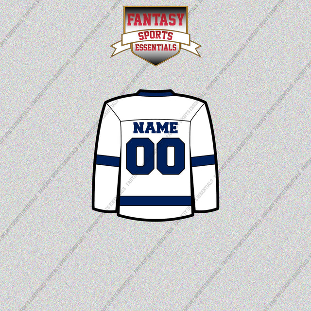 Tampa Bay Lightning Personalized Current Away Jersey Glossy Stickers