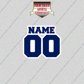 Tampa Bay Lightning Personalized Current Name and Number Glossy Stickers