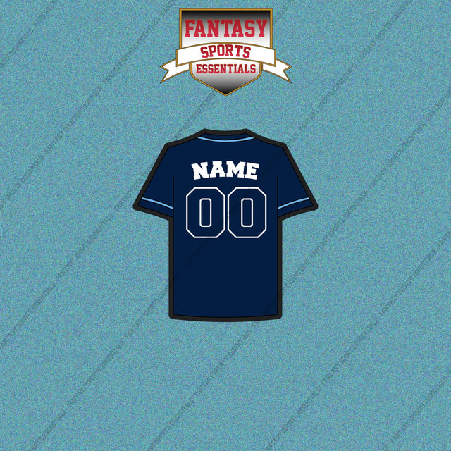Tampa Bay Rays Personalized Current Away Jersey Car Decals