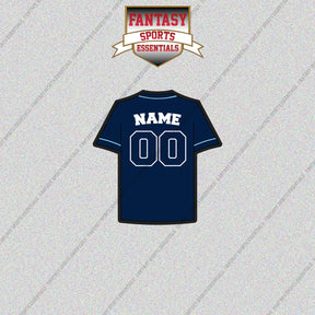 Tampa Bay Rays Personalized Current Away Jersey Glossy Stickers