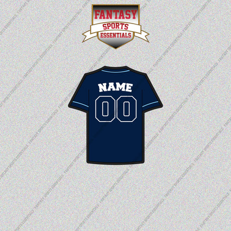 Tampa Bay Rays Personalized Current Away Jersey Glossy Stickers