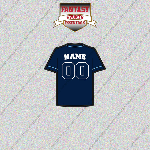 Tampa Bay Rays Personalized Current Away Jersey Glossy Stickers
