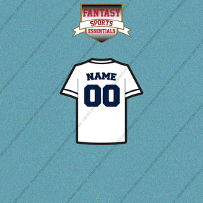 Tampa Bay Rays Personalized Current Home Jersey Car Decals