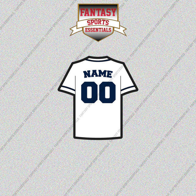 Tampa Bay Rays Personalized Current Home Jersey Glossy Stickers