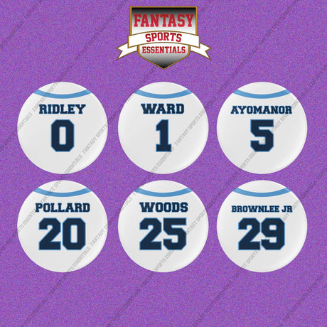 Tennessee Titans 2025 Away Jersey Button Pins (Choose Your Player) Page 1