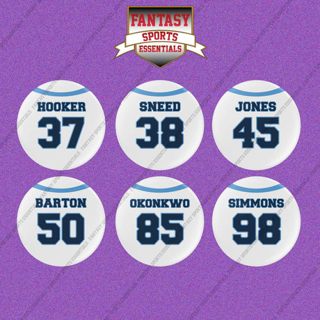 Tennessee Titans 2025 Away Jersey Button Pins (Choose Your Player) Page 2