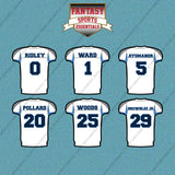 Tennessee Titans 2025 Away Jersey Car Decals (Choose Your Player) Page 1