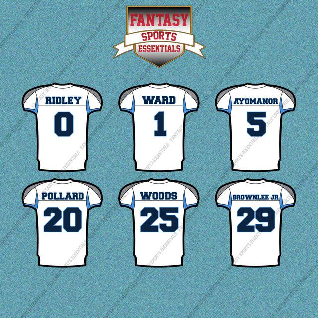 Tennessee Titans 2025 Away Jersey Car Decals (Choose Your Player) Page 1