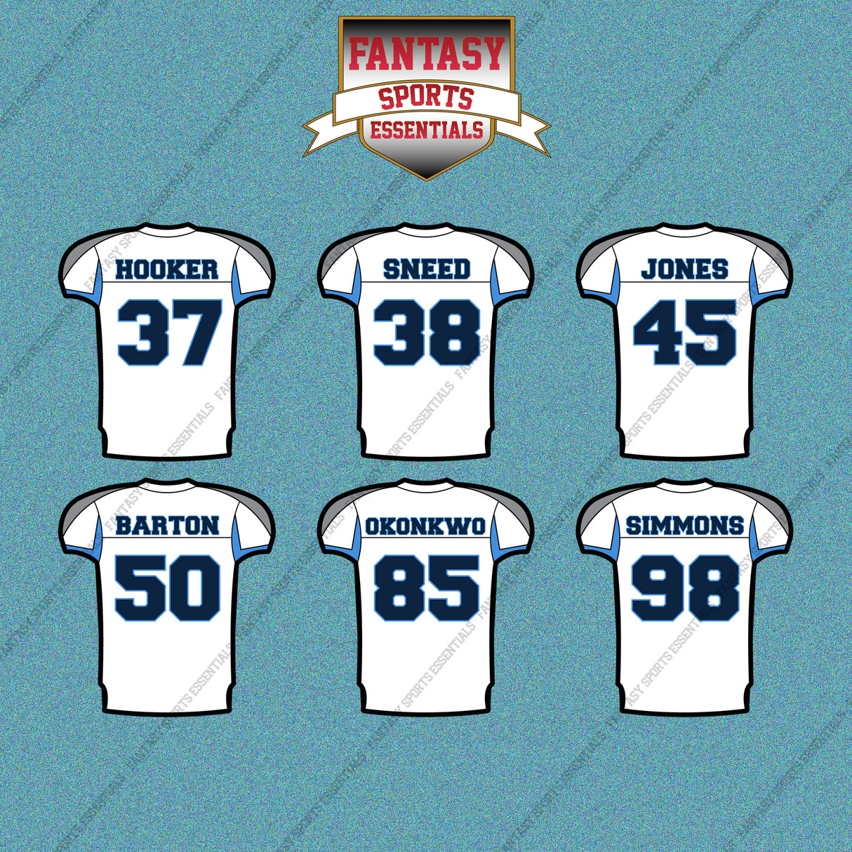Tennessee Titans 2025 Away Jersey Car Decals (Choose Your Player) Page 2