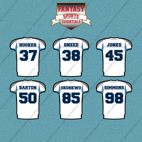 Tennessee Titans 2025 Away Jersey Car Decals (Choose Your Player) Page 2
