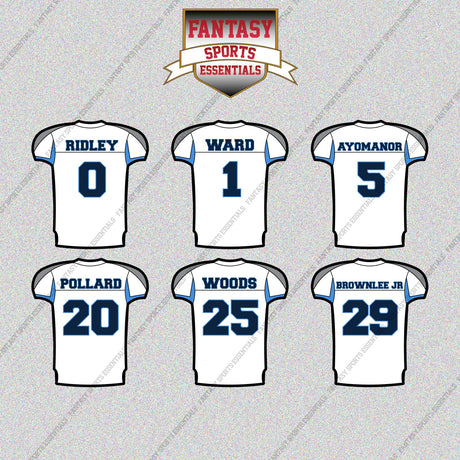 Tennessee Titans 2025 Away Jersey Glossy Stickers (Choose Your Player) Page 1