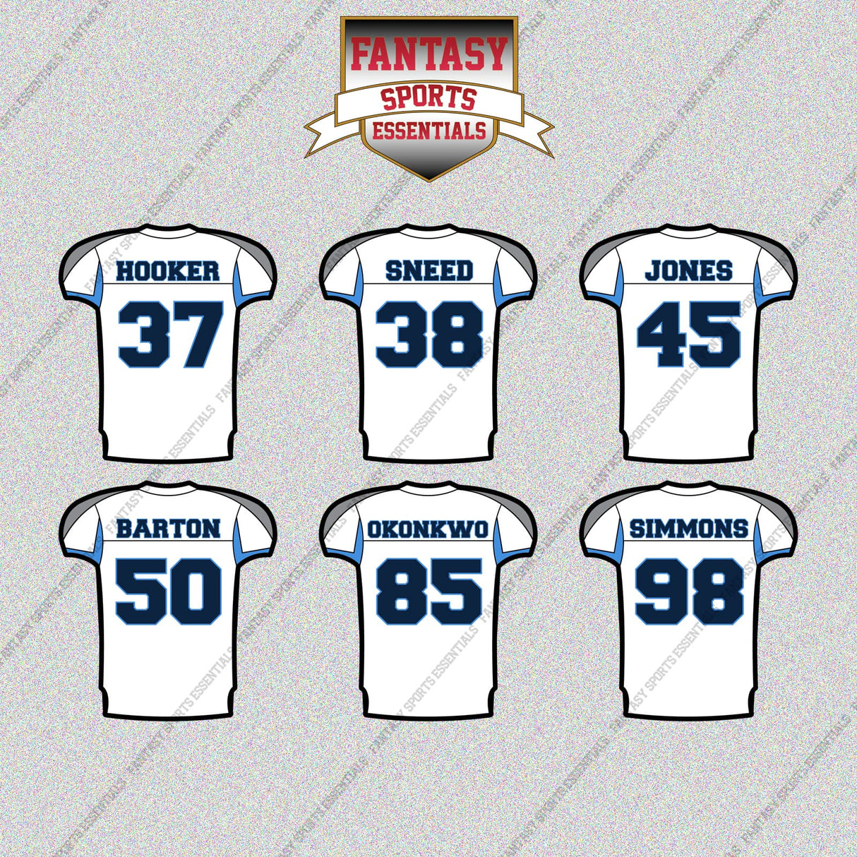 Tennessee Titans 2025 Away Jersey Glossy Stickers (Choose Your Player) Page 2