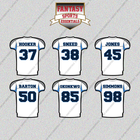 Tennessee Titans 2025 Away Jersey Glossy Stickers (Choose Your Player) Page 2