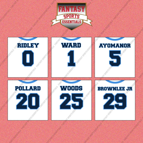 Tennessee Titans 2025 Away Jersey Wall Art Prints (Choose Your Player) Page 1