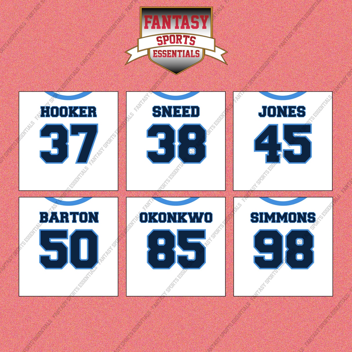 Tennessee Titans 2025 Away Jersey Wall Art Prints (Choose Your Player) Page 2