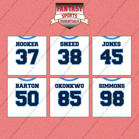 Tennessee Titans 2025 Away Jersey Wall Art Prints (Choose Your Player) Page 2