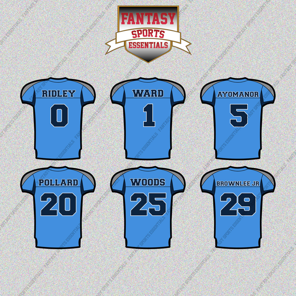 Tennessee Titans 2025 Home Jersey Glossy Stickers (Choose Your Player) Page 1