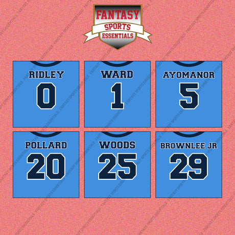 Tennessee Titans 2025 Home Jersey Wall Art Prints (Choose Your Player) Page 1