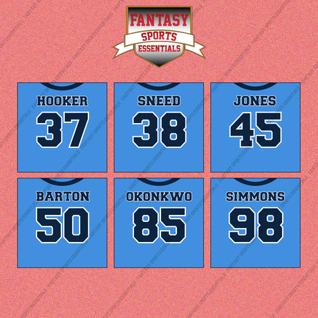 Tennessee Titans 2025 Home Jersey Wall Art Prints (Choose Your Player) Page 2