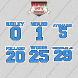 Tennessee Titans 2025 Name and Number Glossy Stickers (Choose Your Player) Page 1