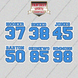 Tennessee Titans 2025 Name and Number Glossy Stickers (Choose Your Player) Page 2