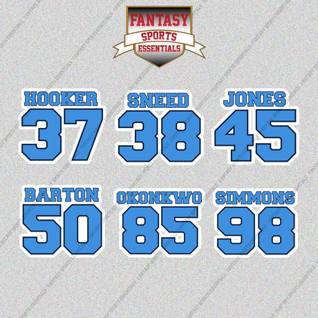 Tennessee Titans 2025 Name and Number Glossy Stickers (Choose Your Player) Page 2