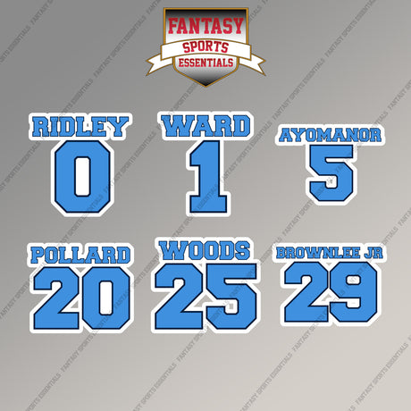 Tennessee Titans 2025 Name and Number Magnets (Choose Your Player) Page 1