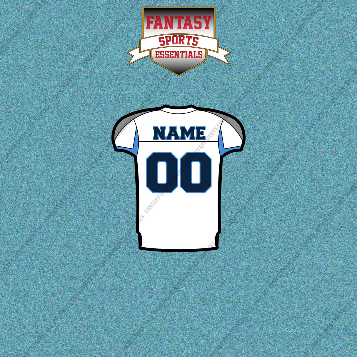 Tennessee Titans Personalized Current Away Jersey Car Decals