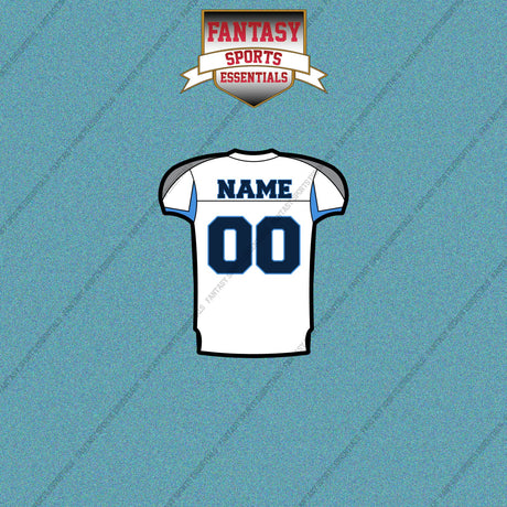 Tennessee Titans Personalized Current Away Jersey Car Decals