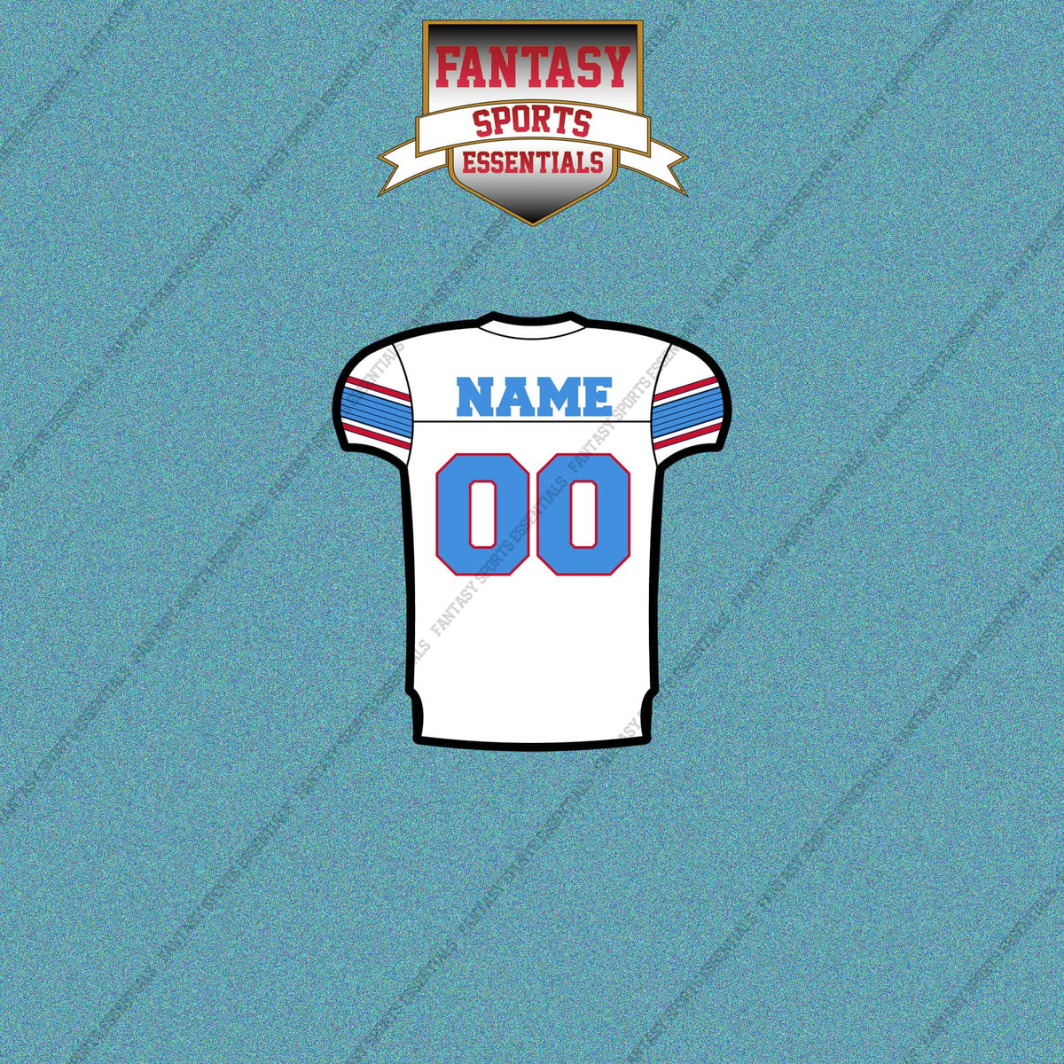 Tennessee Titans Personalized Current Away Jersey Car Decals