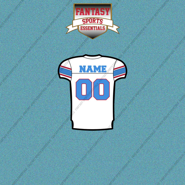 Tennessee Titans Personalized Current Away Jersey Car Decals