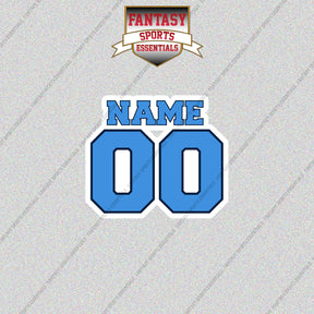 Tennessee Titans Personalized Current Name and Number Glossy Stickers