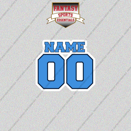 Tennessee Titans Personalized Current Name and Number Glossy Stickers