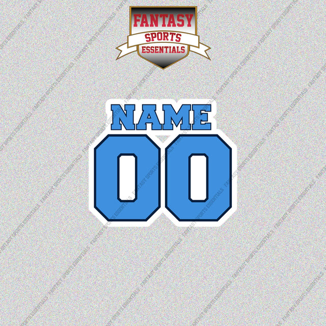 Tennessee Titans Personalized Current Name and Number Glossy Stickers
