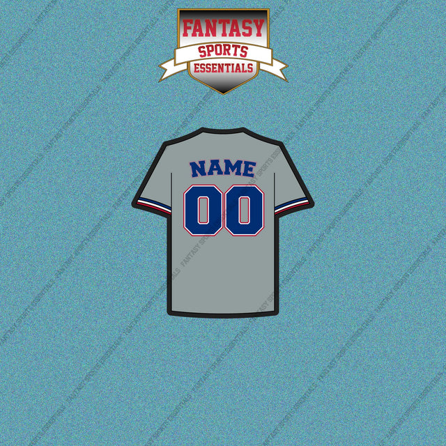 Texas Rangers Personalized Current Away Jersey Car Decals