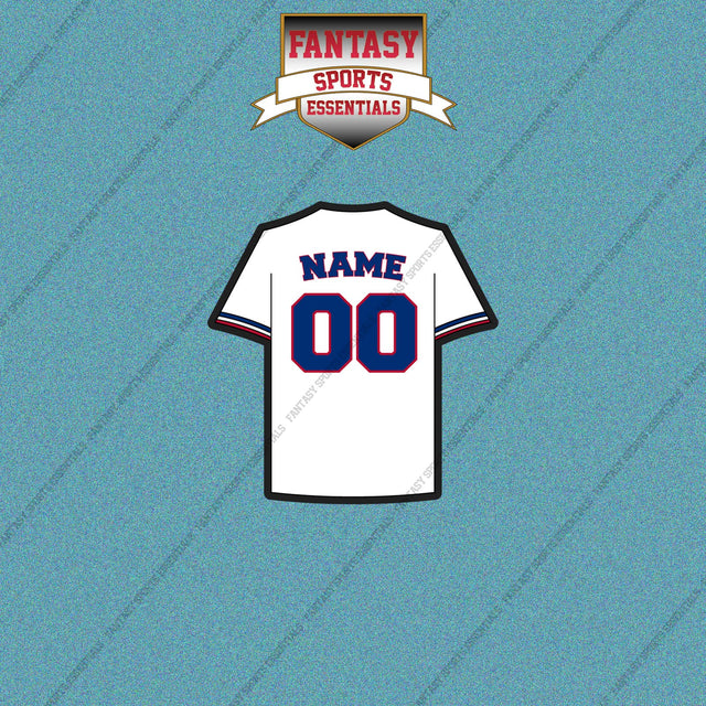 Texas Rangers Personalized Current Home Jersey Car Decals