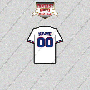 Texas Rangers Personalized Current Home Jersey Glossy Stickers