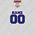 Texas Rangers Personalized Current Name and Number Glossy Stickers