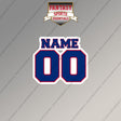 Texas Rangers Personalized Current Name and Number Magnets