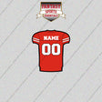 Texas Tech Red Raiders Football Personalized Home Jersey Glossy Stickers