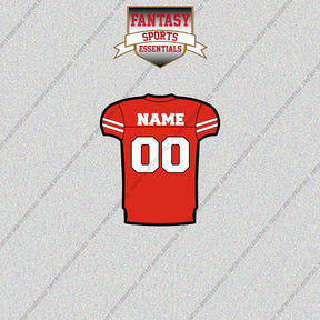 Texas Tech Red Raiders Football Personalized Home Jersey Glossy Stickers